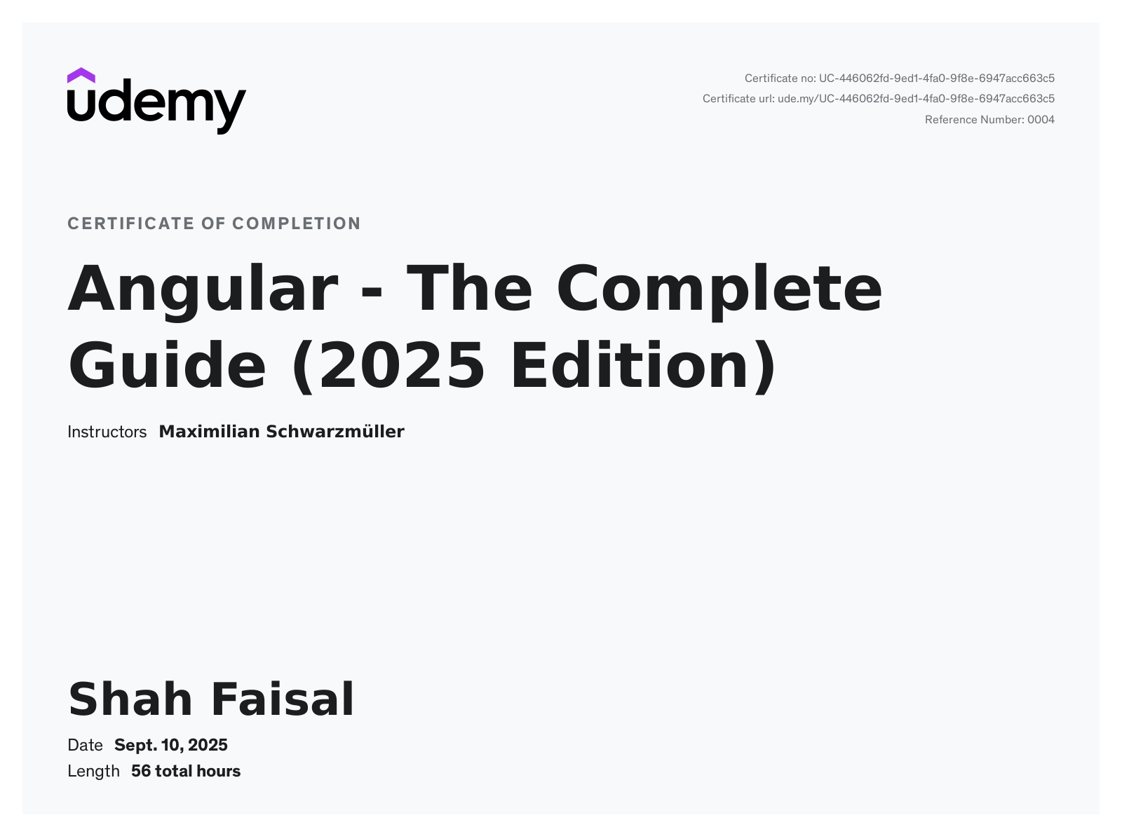 Angular – The Complete Guide - Udemy